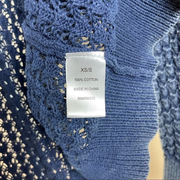 PacSun LA Hearts XS Small Boho Slouchy Acid Wash Knit Long Cardigan Beachy - Picture 5 of 7